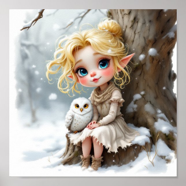 Alv och Snöuggla Poster (Framsidan)