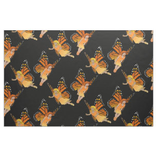 Älva Art Fabric Butterfly Fairy Mönster Fabrics Tyg