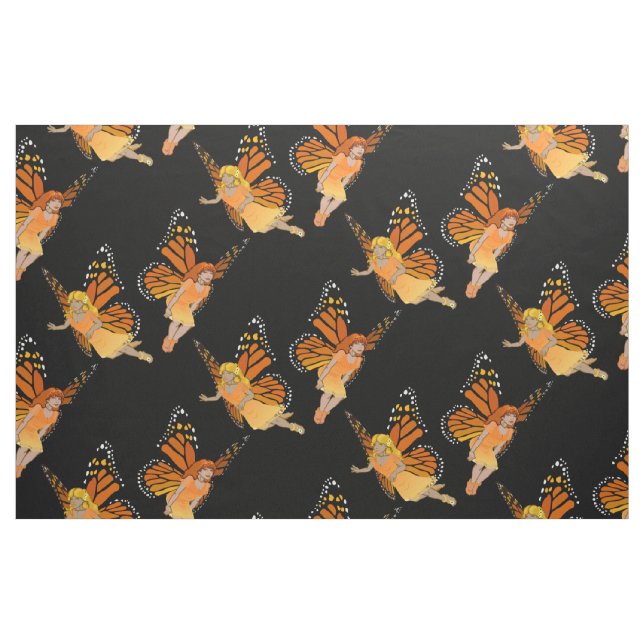 Älva Art Fabric Butterfly Fairy Mönster Fabrics Tyg (Fat Quarter)