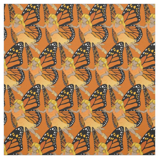 Älva Art Fabric Butterfly Fairy Mönster Fabrics Tyg (Provkarta)