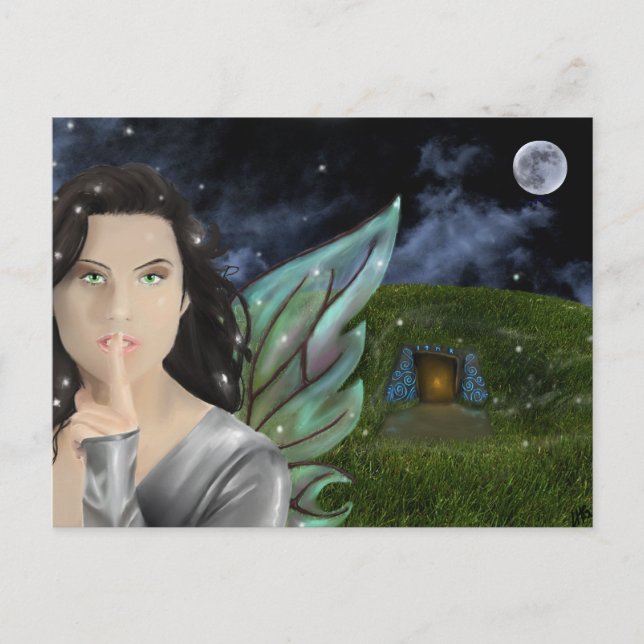 Älva Delstat Awaits vykort (Framsida)