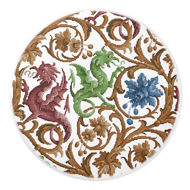 Älva Dragons Ceramic Knob Knopp (Framsidan)