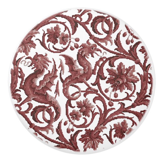 Älva Dragons Ceramic Knob Knopp (Framsidan)