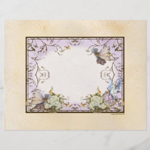 Älva Fairy Princess Lavender Vintage Brevhuvud