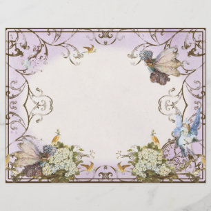 Älva Fairy Princess Lavender Vintage Brevhuvud