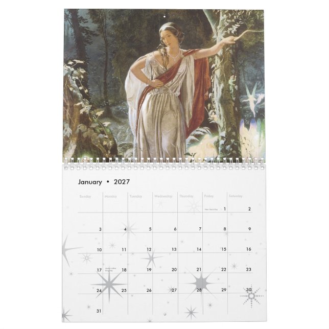 Älva Folk Victorian Calendar Kalender (Jan 2027)
