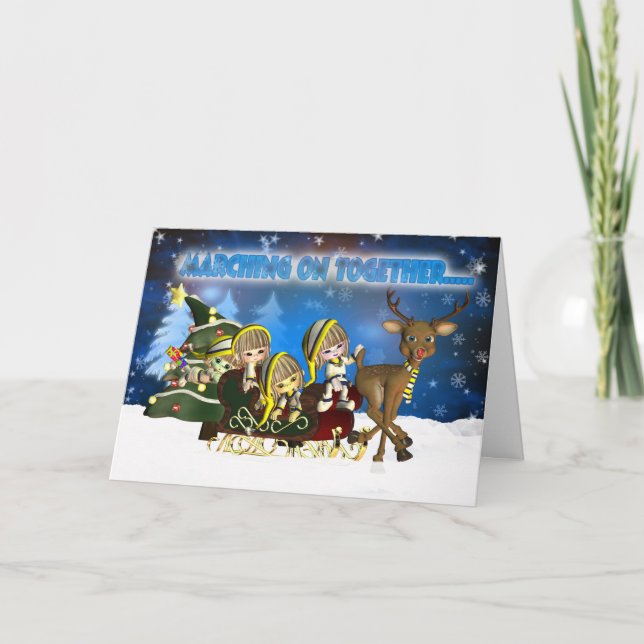 Älva för Leeds fotbollsupporter i Leeds färger Helgkort (Framsida)