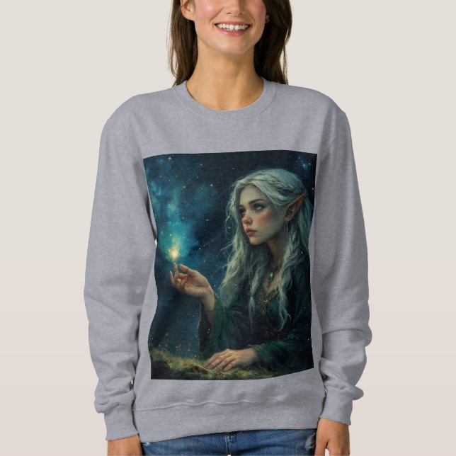Älva Forntida Irland Under Natthimlen T Shirt (Framsida)