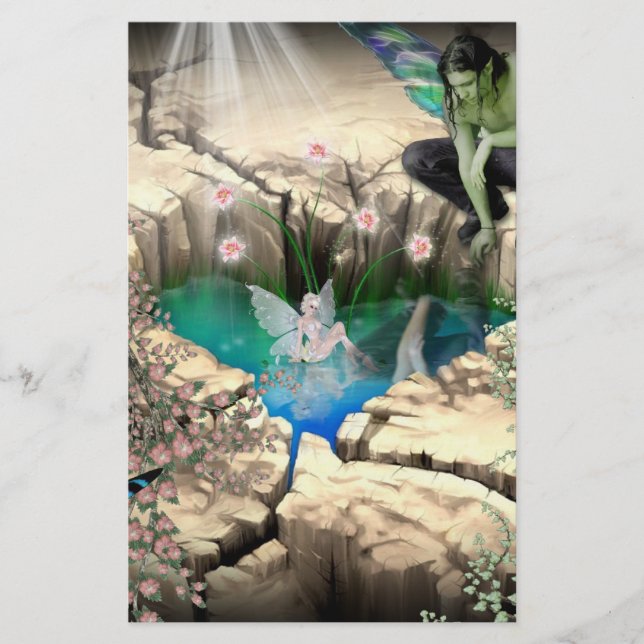 Älva i Elven Pond Brevpapper (Framsida)