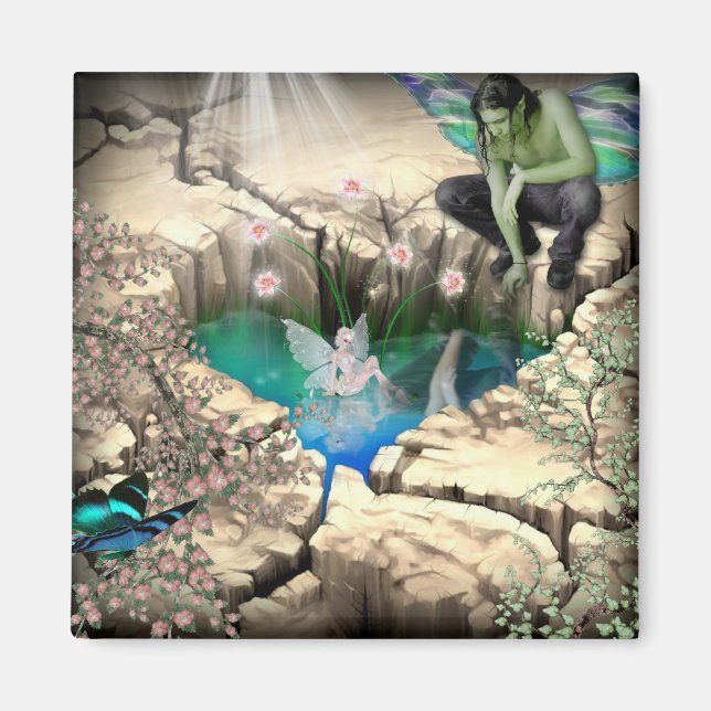 Älva i Elven Pond Magnet (Framsidan)