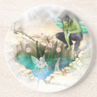 Älva i Elven Pond Vignette Underlägg Sandsten