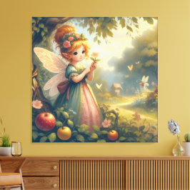 Älva i trädgården canvastryck