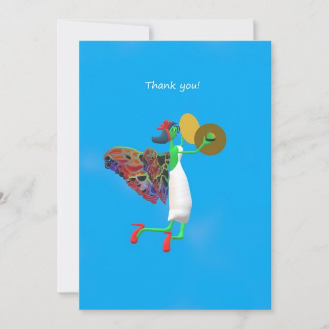 Älva och Cymbols Tack Kort (Framsida)