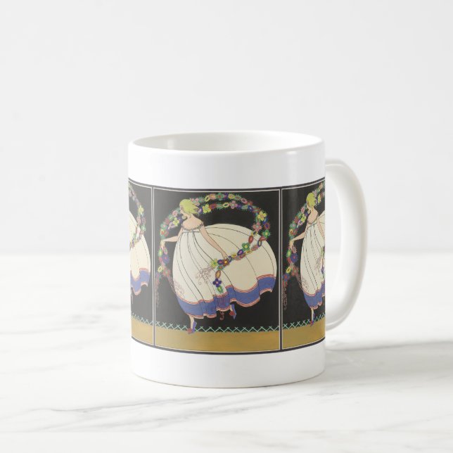 Älva som leker med blommor kaffemugg (Framsida höger)