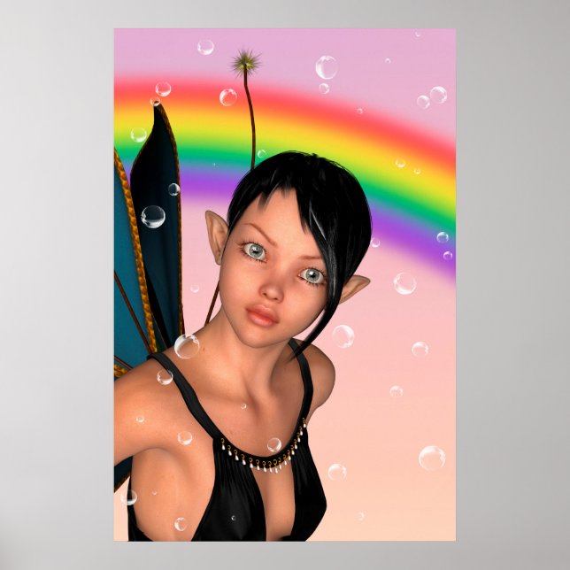 Älva under regnbåge poster (Framsidan)
