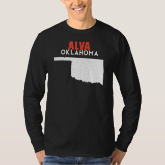 Alva USA State America Travel Oklahoman T Shirt