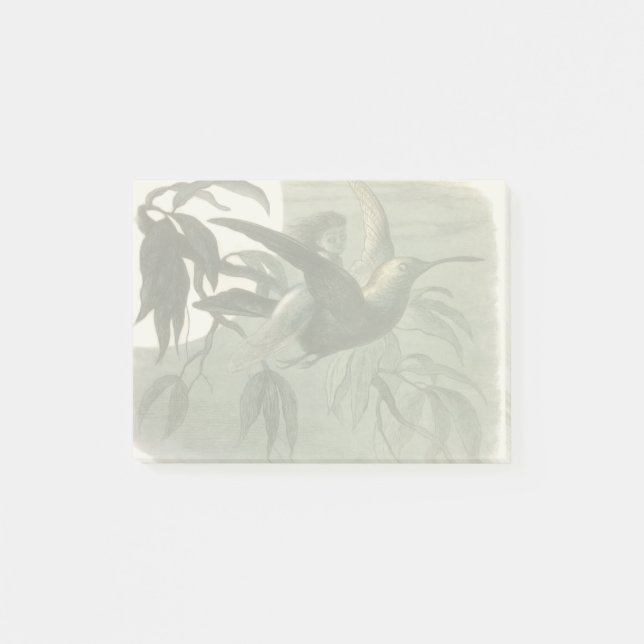 Älvaälvor månnattsscen fågel i flykt  post-it block (Framsida)