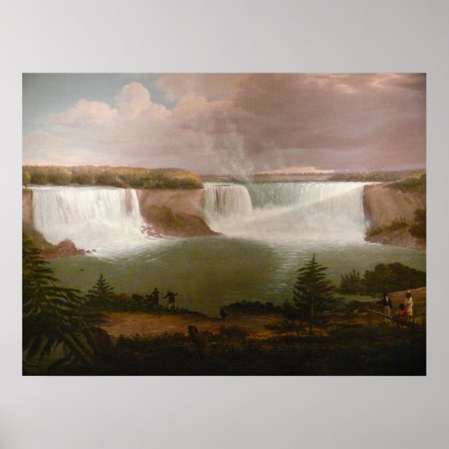 Alvan Fisher:s allmänna syn på Niagara Falls Poster (Framsidan)