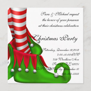 älvan skor julinbjudan inbjudningar