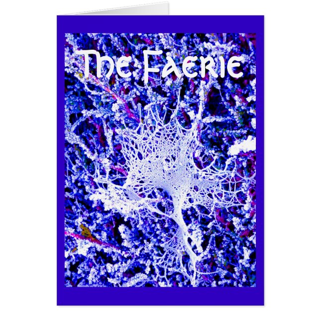 Älvan - spindelnät hälsningskort (Framsidan)