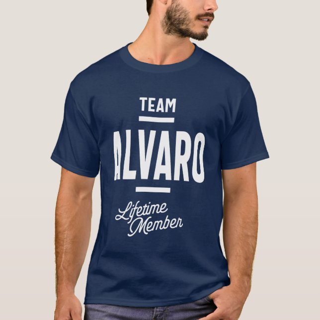 Alvaro Personlig Namn Birthday Gift T Shirt (Framsida)