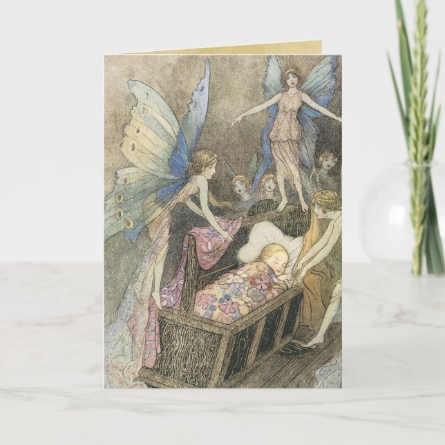 Älvavälsignelser på din nyfödd bebis meddelande (Framsida)