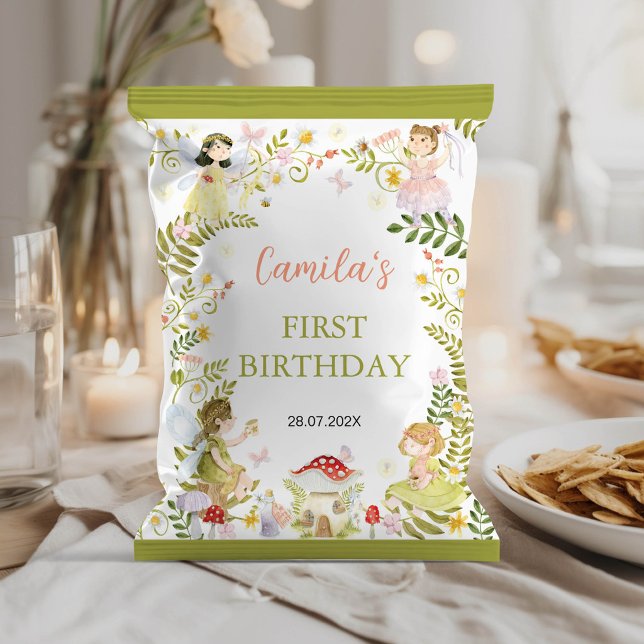 Älvblommig Trädgård Födelsedagschipspåse Omslag Reklamblad (Skapare uppladdad)