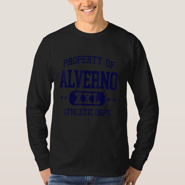 Alverno Retro Athletic Egendom Dept T Shirt (Framsida)