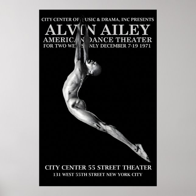 Alvin Ailey 1971 Modern Dance affischtryck 1 Poster (Framsidan)