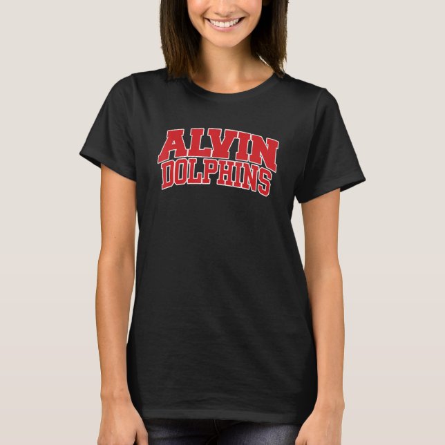 Alvin Community College Dolphins 01 T Shirt (Framsida)