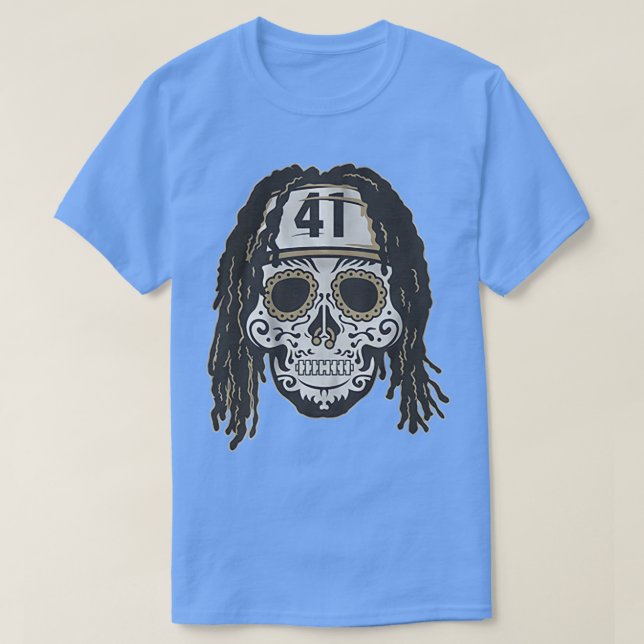 Alvin Kamara-sockerskalle T Shirt (Design framsida)