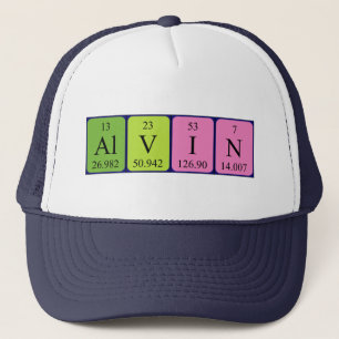 Alvin periodisk bord namn hat keps