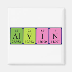 Alvin Periodisk bord namn magnet