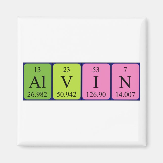 Alvin Periodisk bord namn magnet (Framsidan)