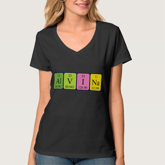 Alvina Periodiska skjorta bord namn T Shirt (Framsida)