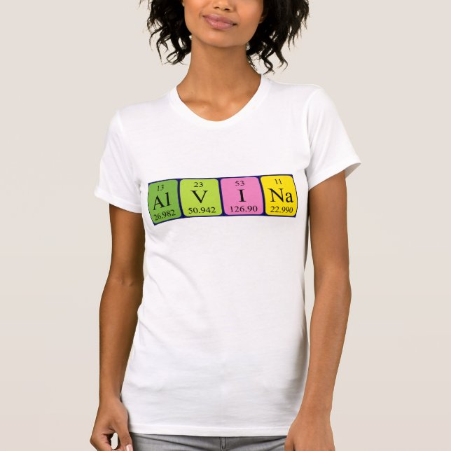 Alvina Periodiska skjorta bord namn Tee Shirt (Framsida)