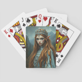 Alvisk Drottning av Slöjan – Fantasiporträtt Casinokort