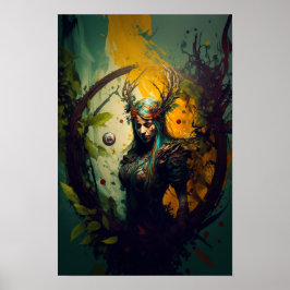 Alvisk Rangersk Fantasiplanscher | D&D Konst 1 Poster