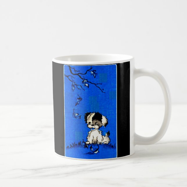 älvlig valp på hösten kaffemugg (Höger)