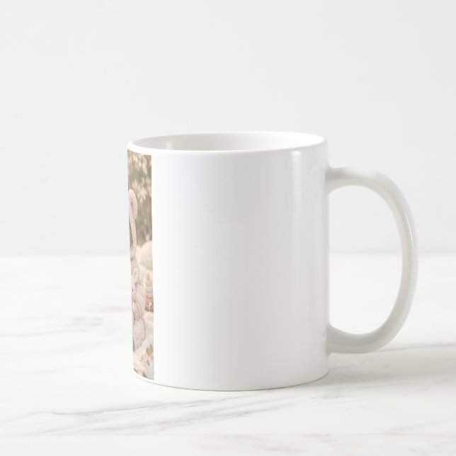 älvligt litet barn i björnkläder kaffemugg (Höger)