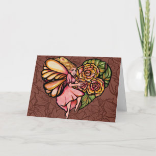 Älvor av blommor från Flower Fairy Garden Heart Fl Kort