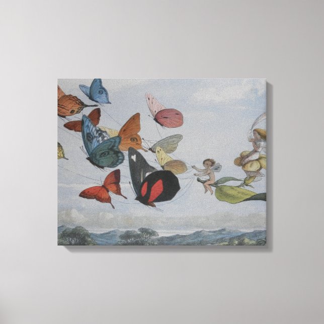 Älvor av fjäril och fjärilar canvastryck (Framsida)
