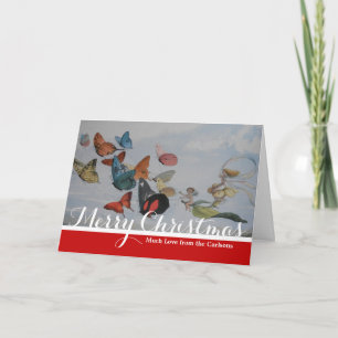 Älvor av fjäril och fjärilar helgkort