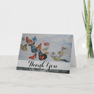 Älvor av fjäril och fjärilar tack kort