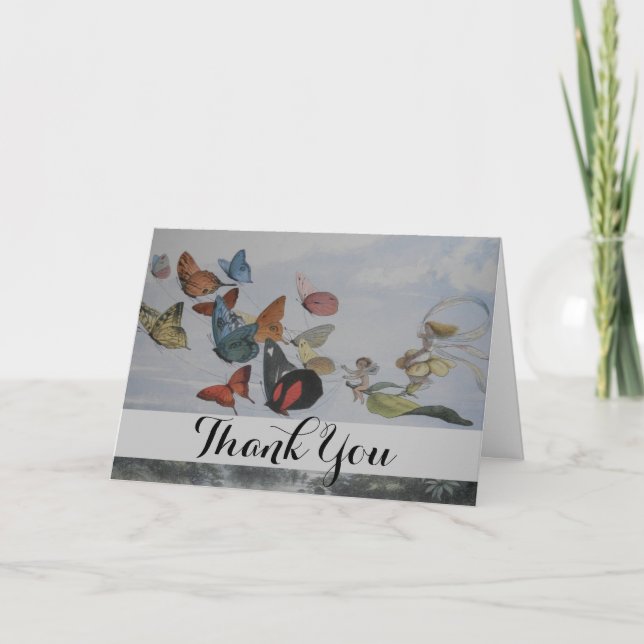 Älvor av fjäril och fjärilar tack kort (Framsida)