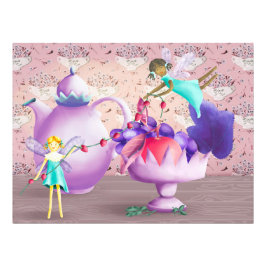 Älvor av jordgubbar fototryck