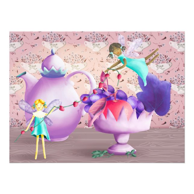 Älvor av jordgubbar fototryck (Framsidan)