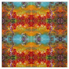 ÄLVOR AV RÖDA BLOMMOR Blommigt Fantasy Tyg