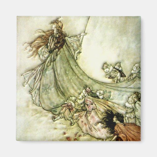 Älvor Away - Arthur Rackham Magnet (Framsidan)