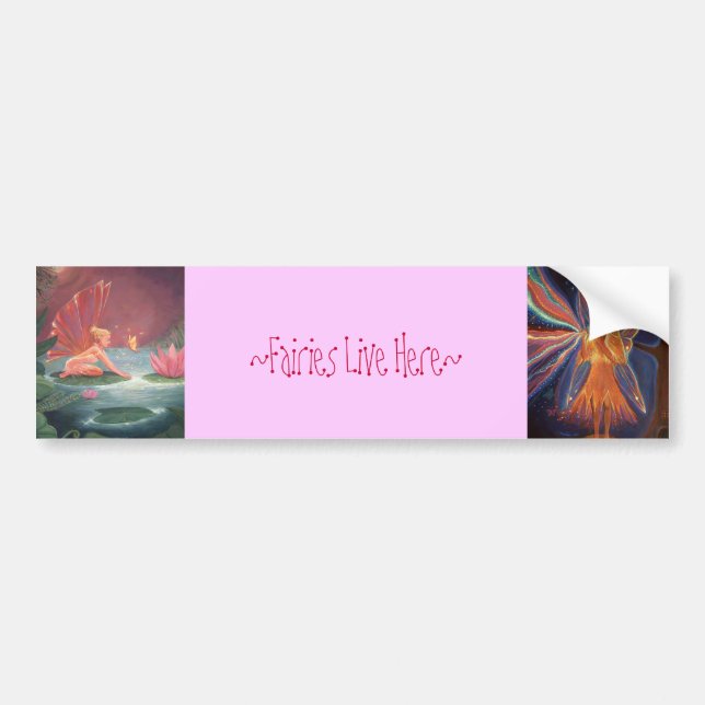 Älvor bor här - bildekalet bildekal (Framsidan)